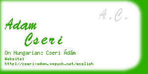 adam cseri business card